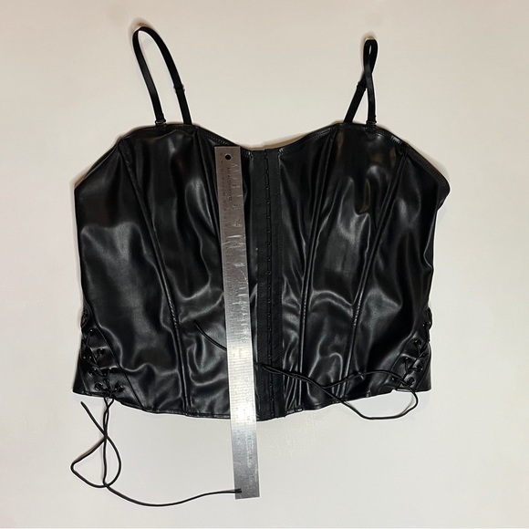 Faux Leather Zip Up Corset 2XL - Picture 3 of 4